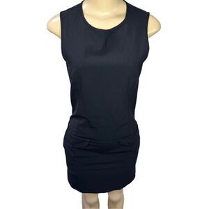 Theory Zeldia stretch Wool black sleeveless Shift Dress size 2